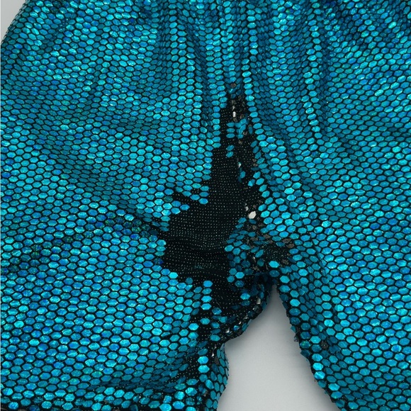 Shiny Sequin Sparkly Shorts for Men Straight Leg Partywear Rave Party Size M - Picture 9 of 13